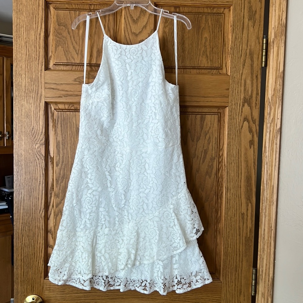NWT She & Sky Off White Lace Cami Dress, Size Medium